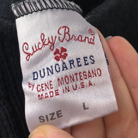 LUCKY BRAND Navy Cotton Zip Front Jacket #TT10 - Picture 8 of 8